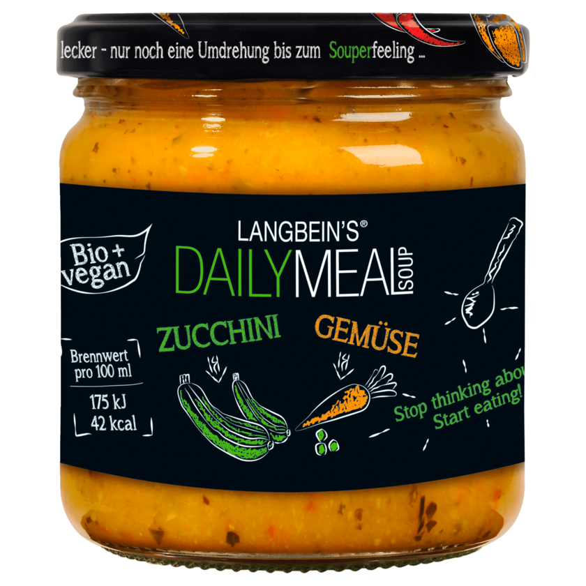 Langbein's Bio Daily Meal Soup Zucchini Gemüse vegan 350ml